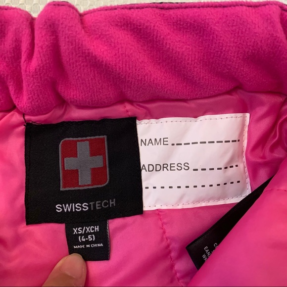 Swiss Tech Black Pink Snow Pants Child XS 4-5 NWOT - Picture 5 of 8